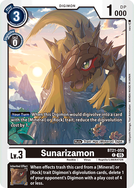 Sunarizamon Card Front