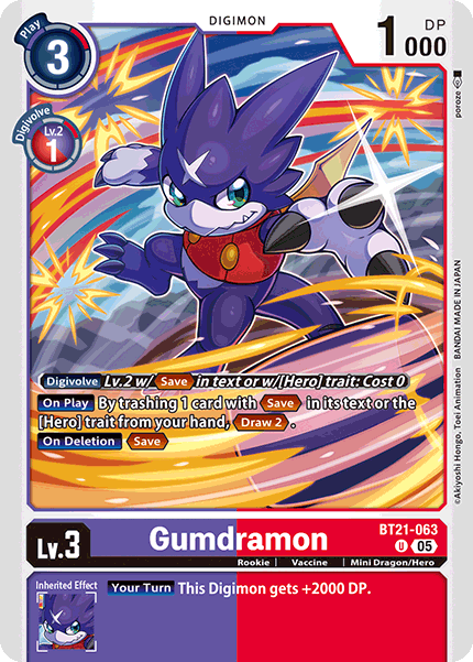Gumdramon Card Front