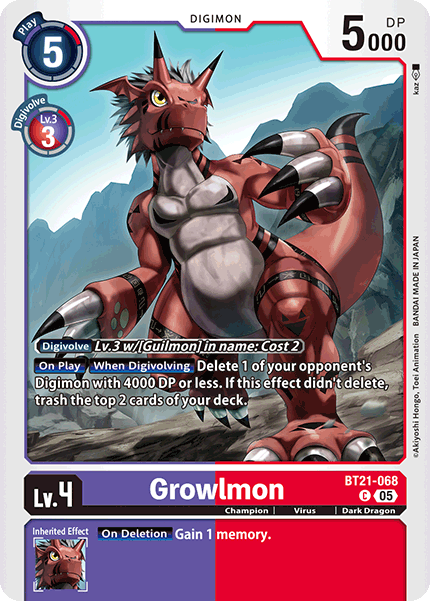 Growlmon Card Front