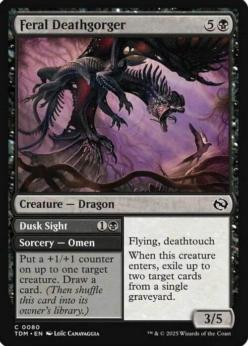 Feral Deathgorger // Dusk Sight Card Front