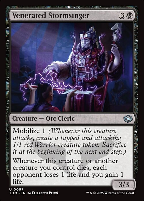Venerated Stormsinger Card Front