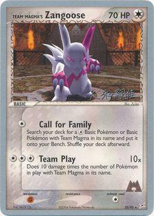 Team Magma Zangoose Card Front