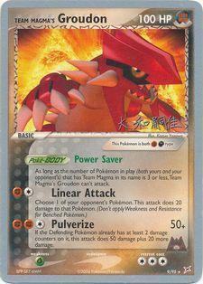 Team Magma Groudon Card Front