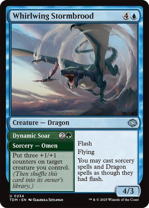 Whirlwing Stormbrood // Dynamic Soar Card Front