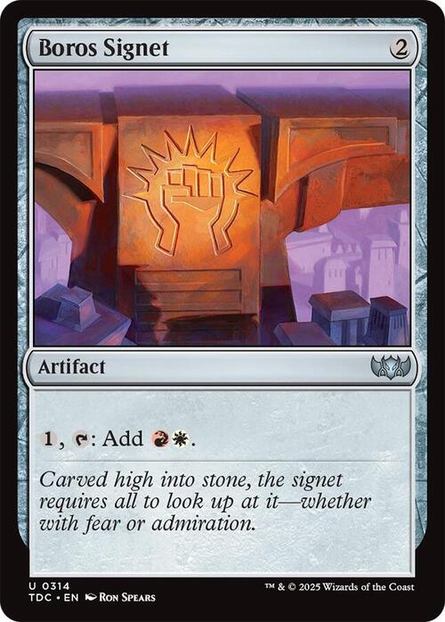 Boros Signet Card Front