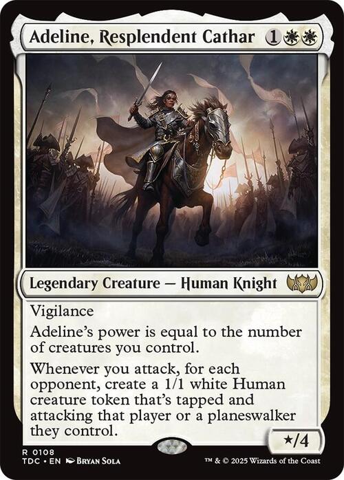 Adeline, Resplendent Cathar Card Front