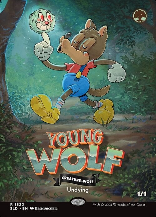 Young Wolf Card Front