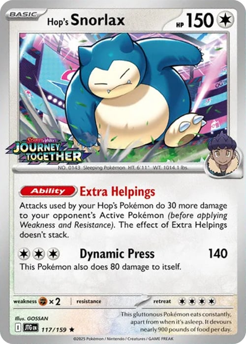 Hop's Snorlax Card Front