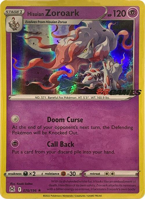Hisuian Zoroark Card Front