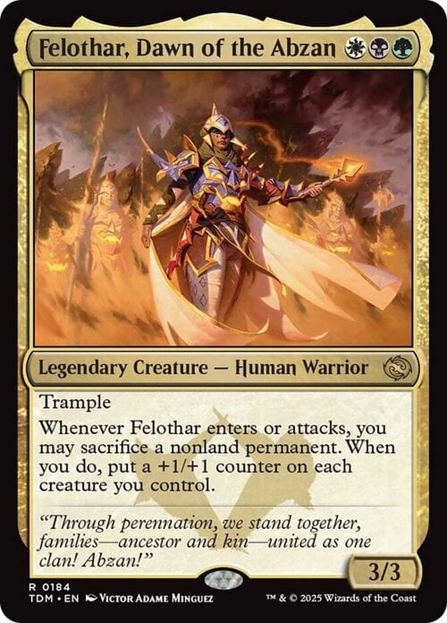 Felothar, Dawn of the Abzan Card Front