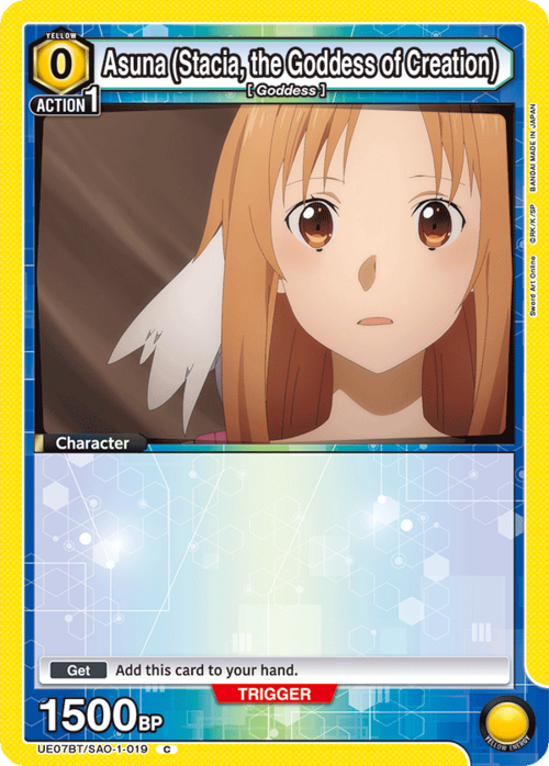 Asuna (Stacia, the Goddess of Creation) Card Front