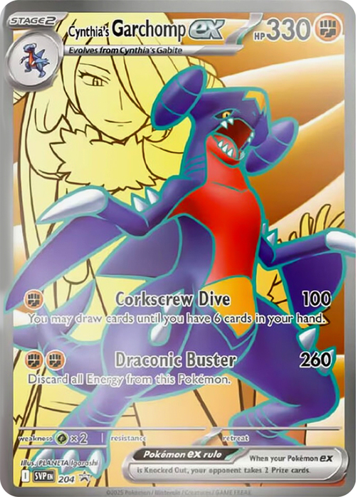Cynthia's Garchomp ex Card Front