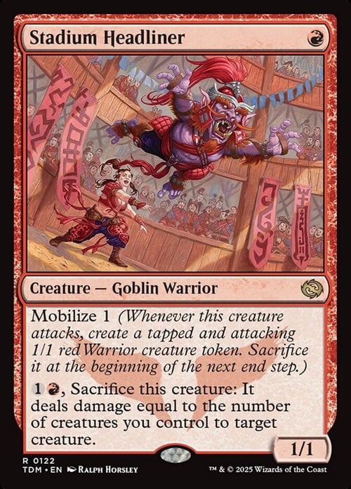 Stadium Headliner Card Front