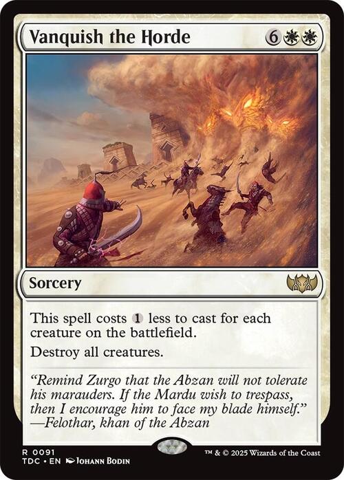 Vanquish the Horde Card Front