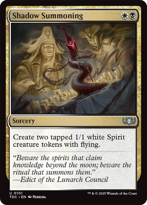 Shadow Summoning Card Front