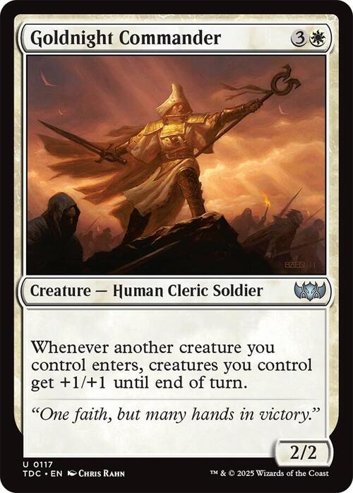 Goldnight Commander Card Front