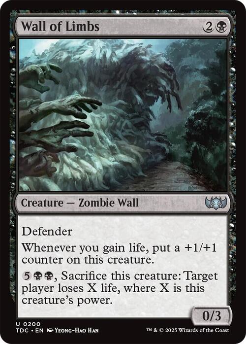 Wall of Limbs Card Front