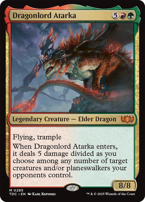 Dragonlord Atarka Card Front