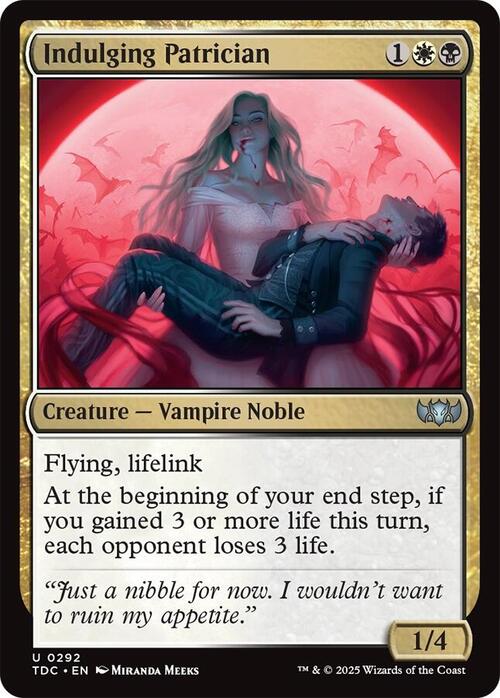 Indulging Patrician Card Front