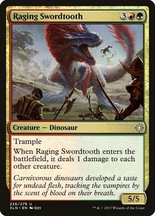 Raging Swordtooth Card Front