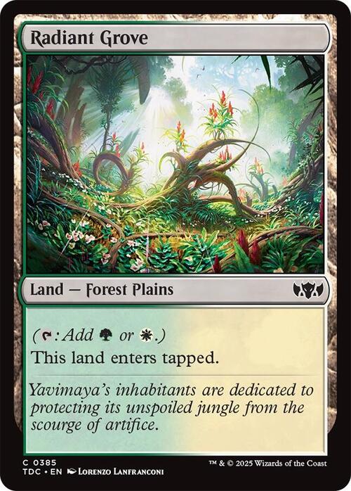 Radiant Grove Card Front