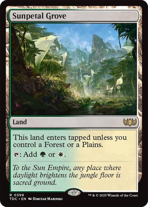 Sunpetal Grove Card Front