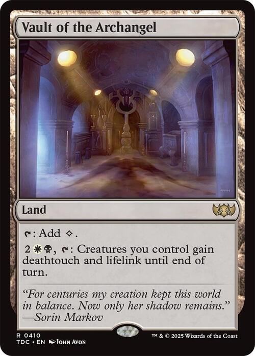 Vault of the Archangel Card Front