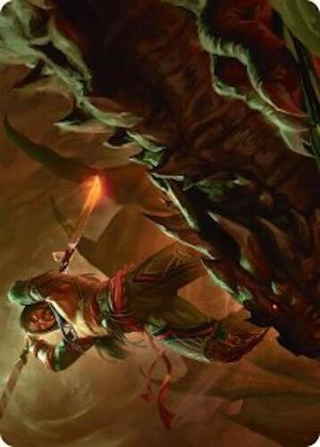 Art Series: Sarkhan's Resolve Card Front