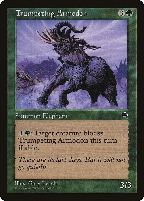Trumpeting Armodon Card Front