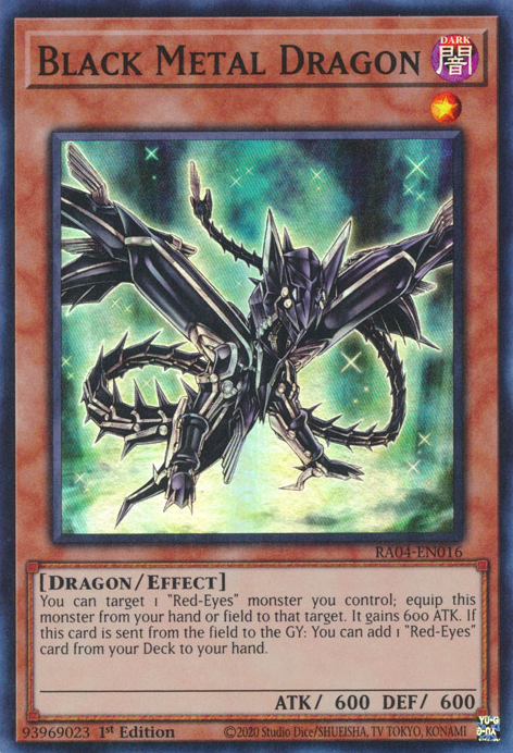Black Metal Dragon Card Front