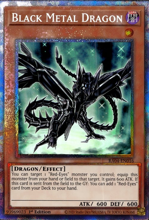 Black Metal Dragon Card Front