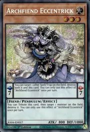 Archfiend Eccentrick · Secret Rare 017sec