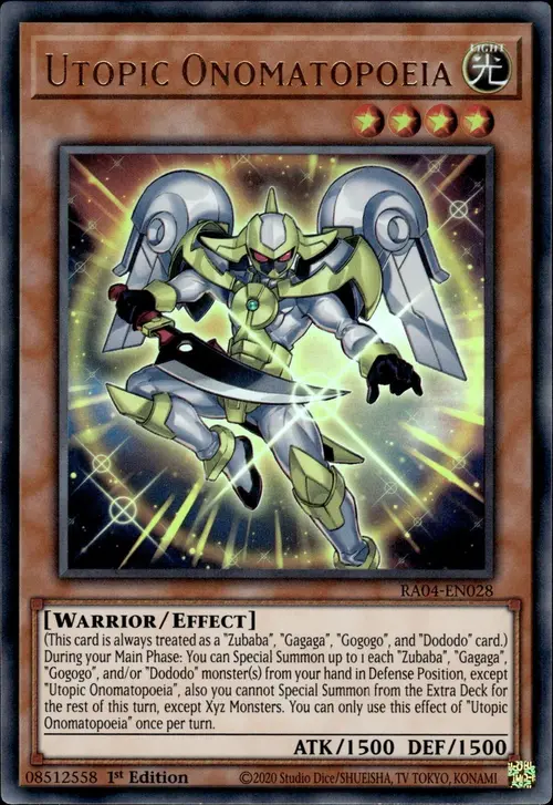 Utopic Onomatopoeia Card Front