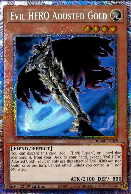 Evil HERO Adusted Gold Card Front