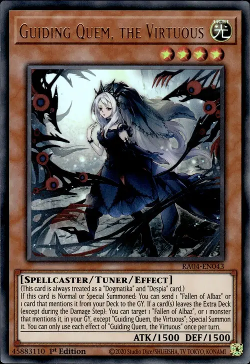 Guiding Quem, the Virtuous Card Front