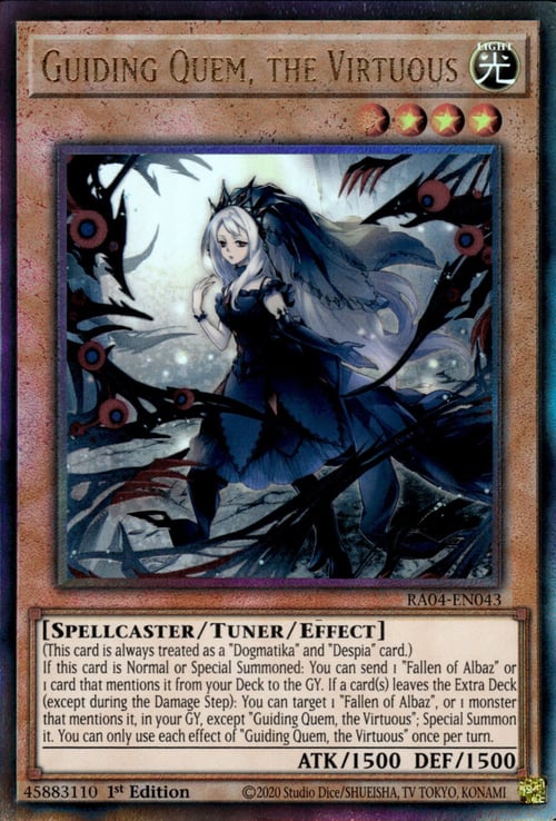 Guiding Quem, the Virtuous Card Front