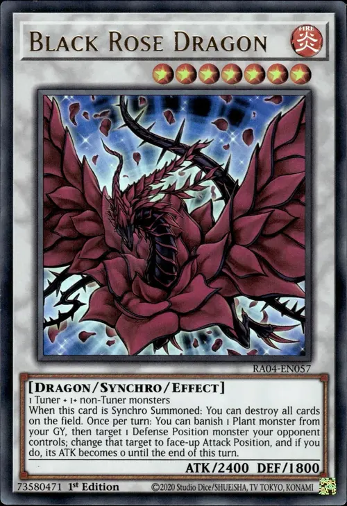 Black Rose Dragon Card Front