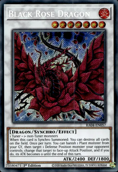 Black Rose Dragon Card Front