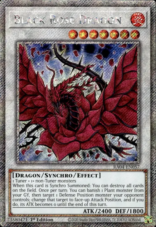 Black Rose Dragon Card Front