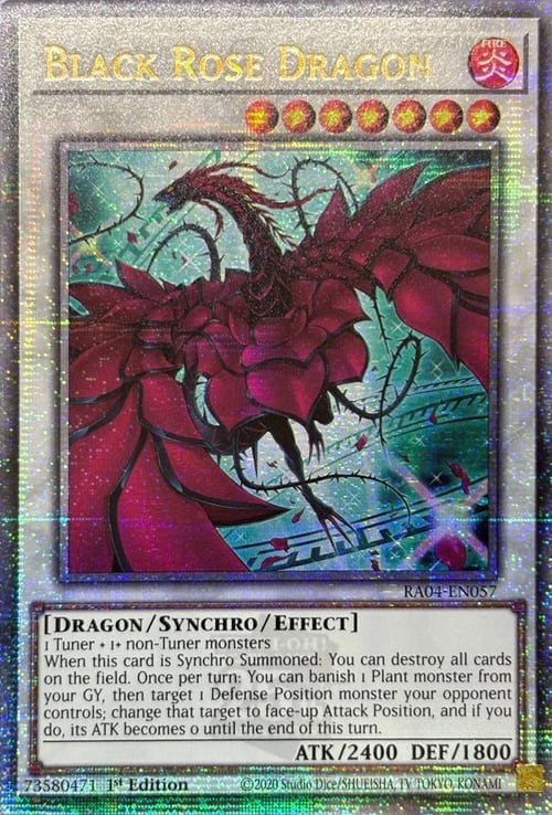 Black Rose Dragon Card Front