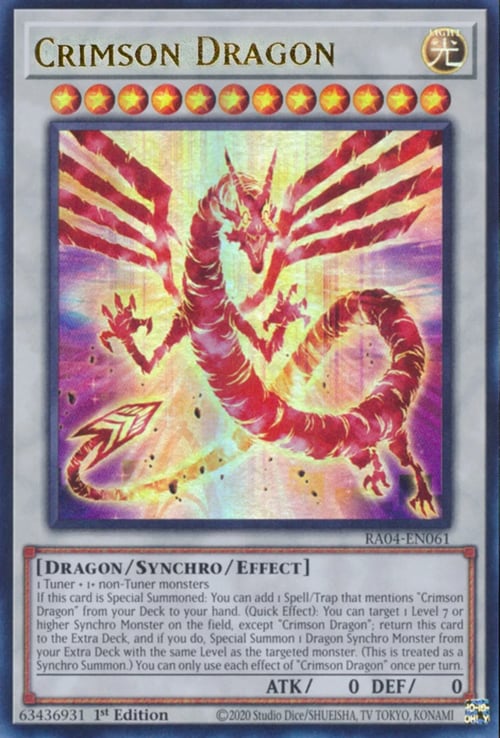 Drago Cremisi Card Front