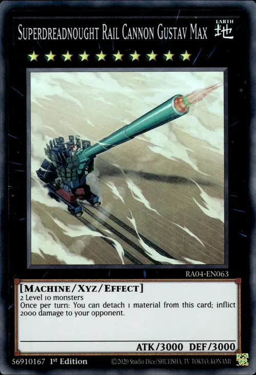 Superdreadnought Rail Cannon Gustav Max Card Front