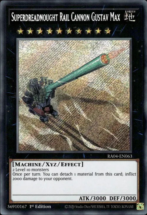 Superdreadnought Rail Cannon Gustav Max Card Front