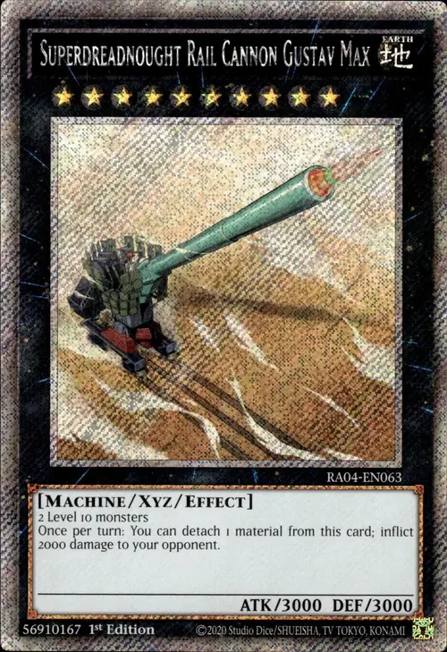 Superdreadnought Rail Cannon Gustav Max Card Front