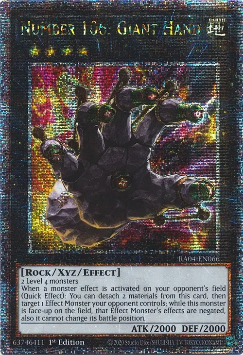 Number 106: Giant Hand Card Front