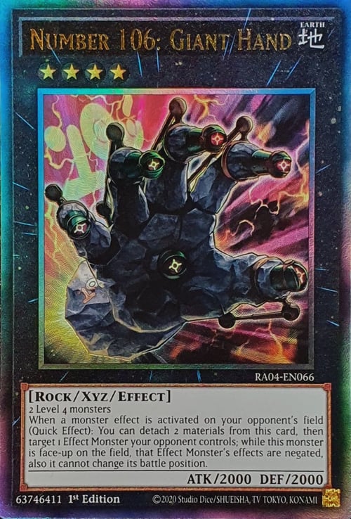 Number 106: Giant Hand Card Front