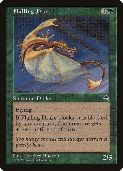 Flailing Drake Card Front