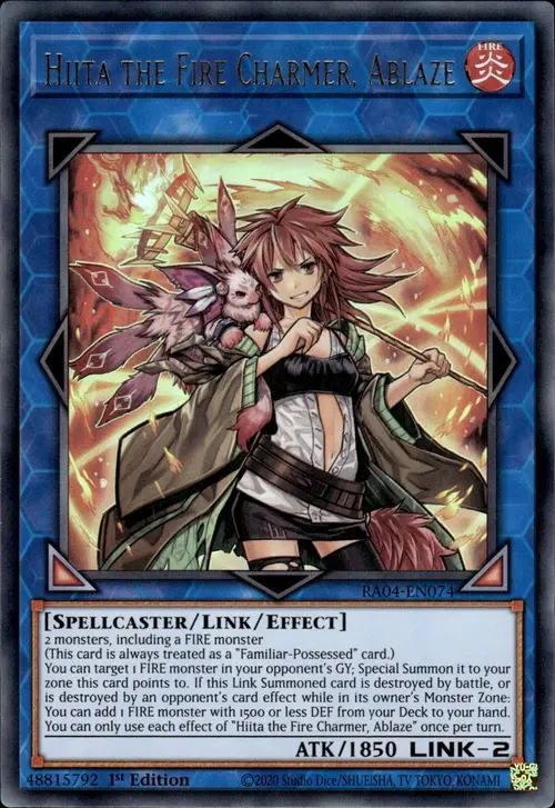 Hiita the Fire Charmer, Ablaze Card Front
