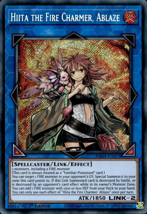 Hiita the Fire Charmer, Ablaze Card Front