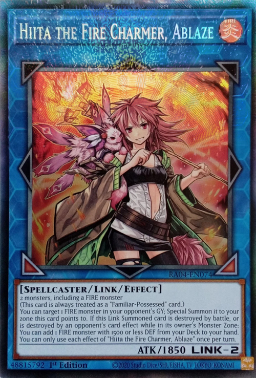 Hiita the Fire Charmer, Ablaze Card Front